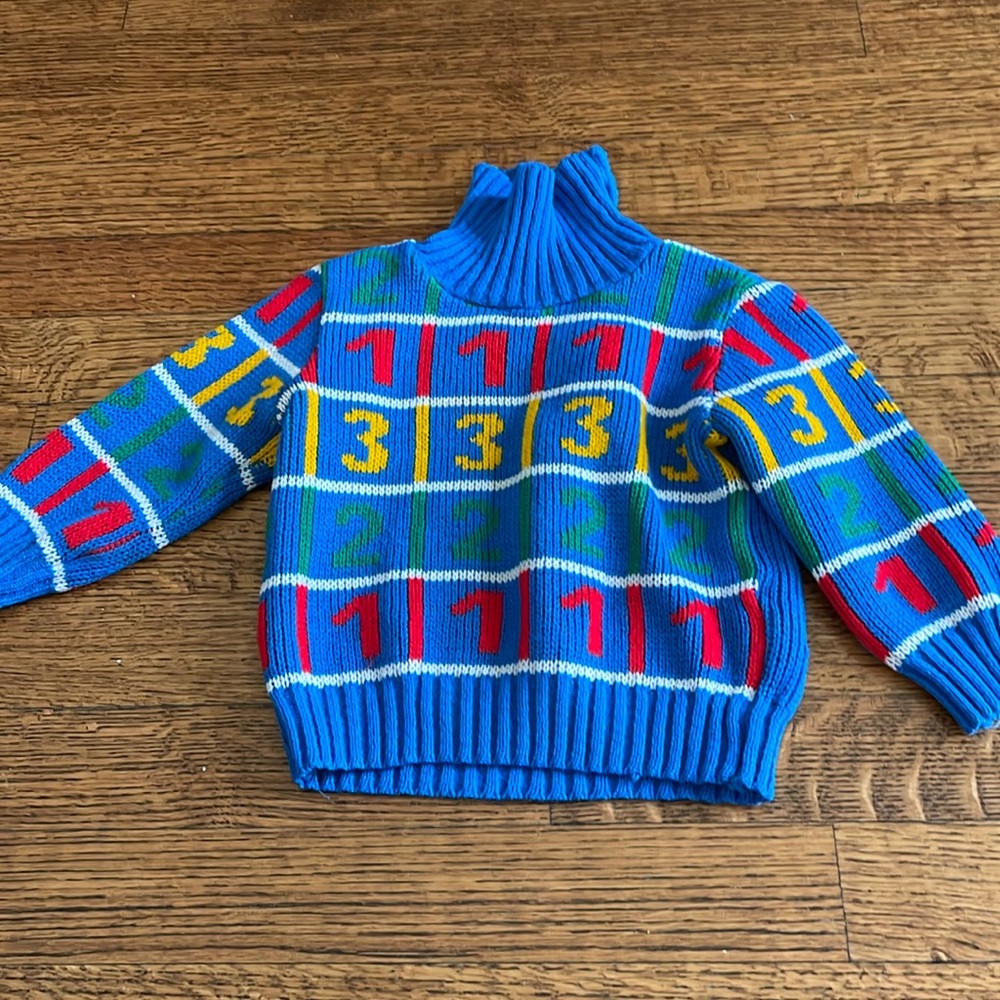 Vintage Numbers School Sweater